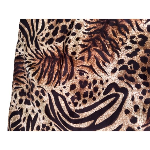 St. John Animal Print & Paisley Silk Scarf 57"x14" Luxury Womens Accessories - Picture 3 of 5
